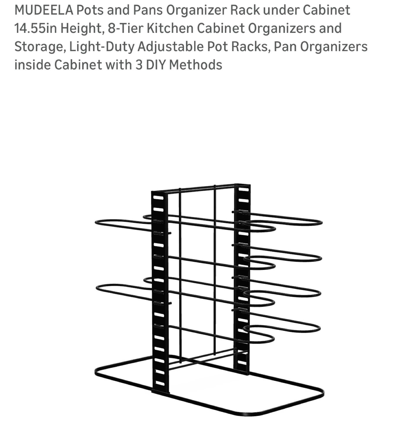 MUDEELA 8-Tier Pots and Pans Organizer Rack - photo 2