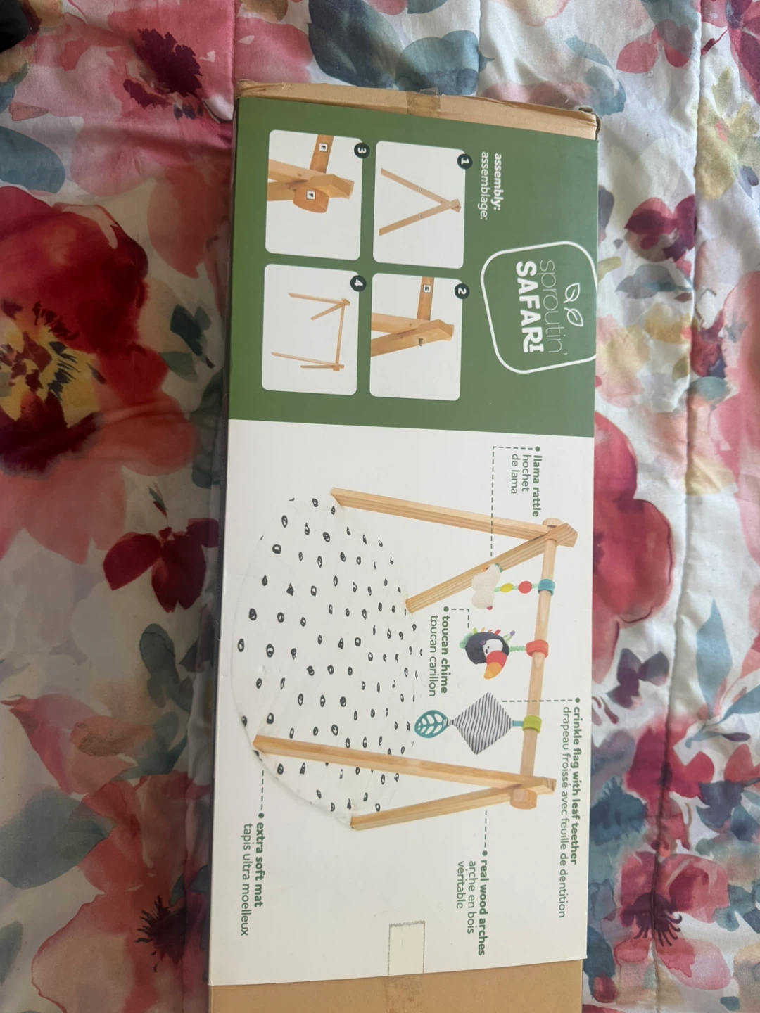 Sproutin' Safari Baby Activity Gym with Mat and Toys