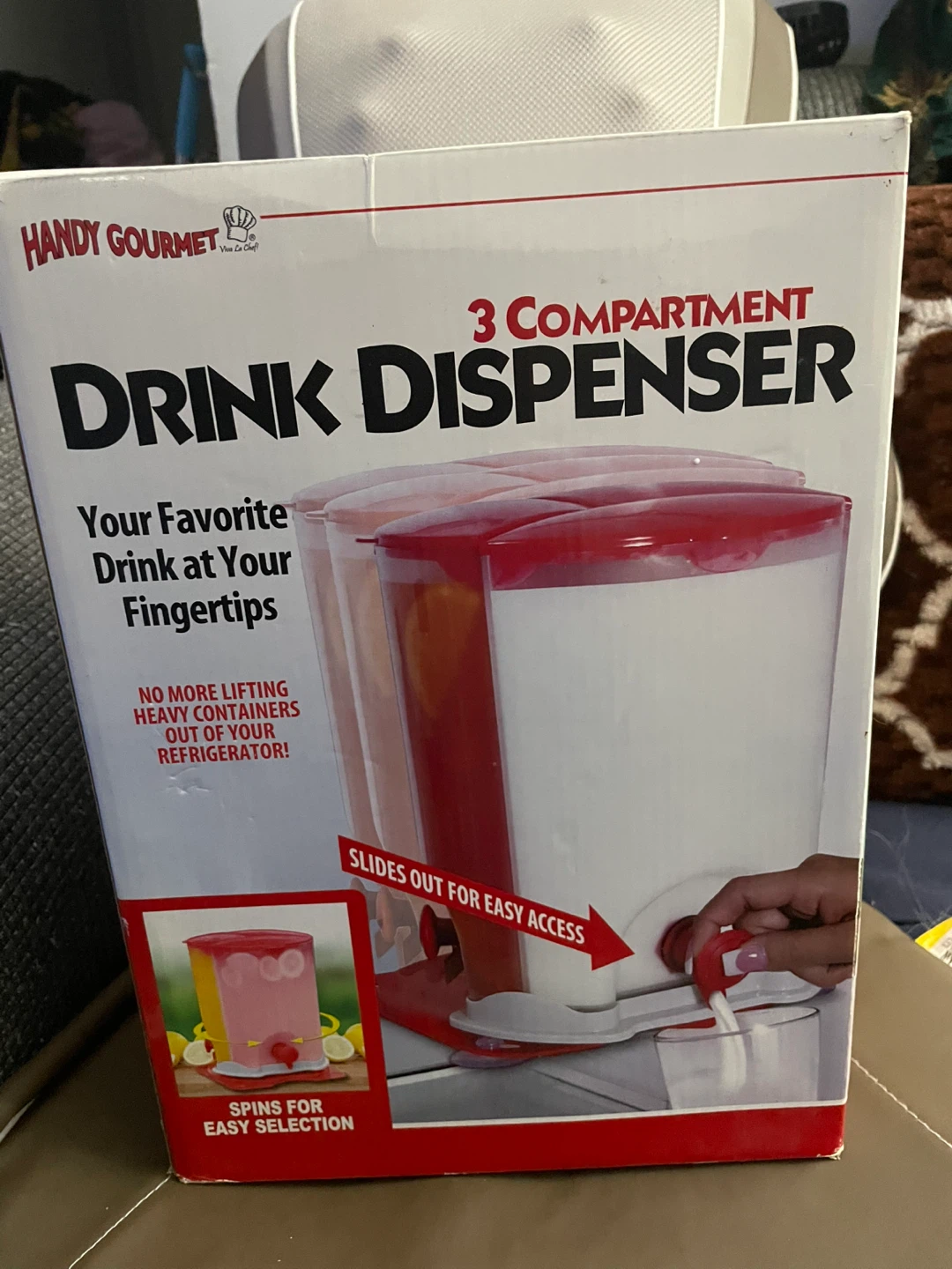 Handy Gourmet 3 Compartment Drink Dispenser