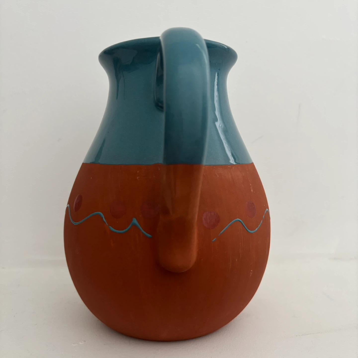 Vintage Red Clay Terracotta Pottery Pitcher - photo 2