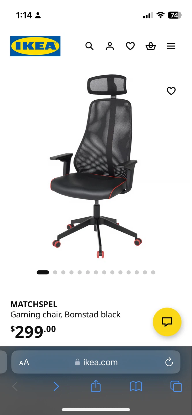 IKEA MATCHSPEL Gaming/Office Chair - photo 3