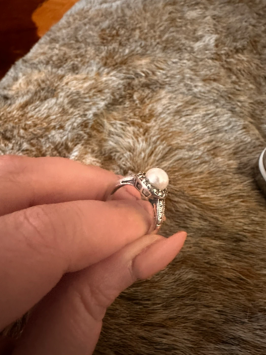 Pearl and Cubic Zirconia Ring - photo 2