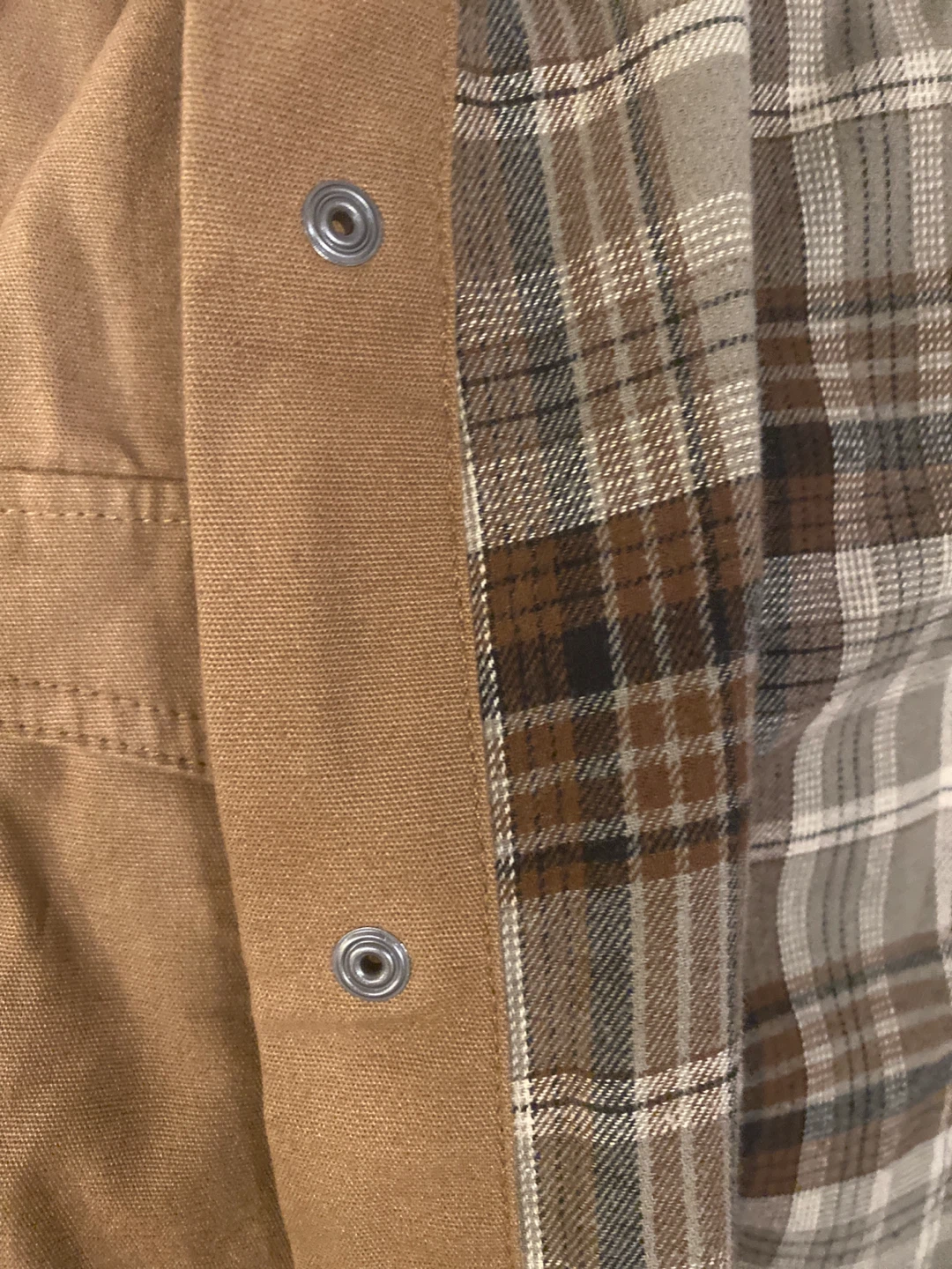 CAT L/G Brown Plaid Lined Work Shirt - photo 3
