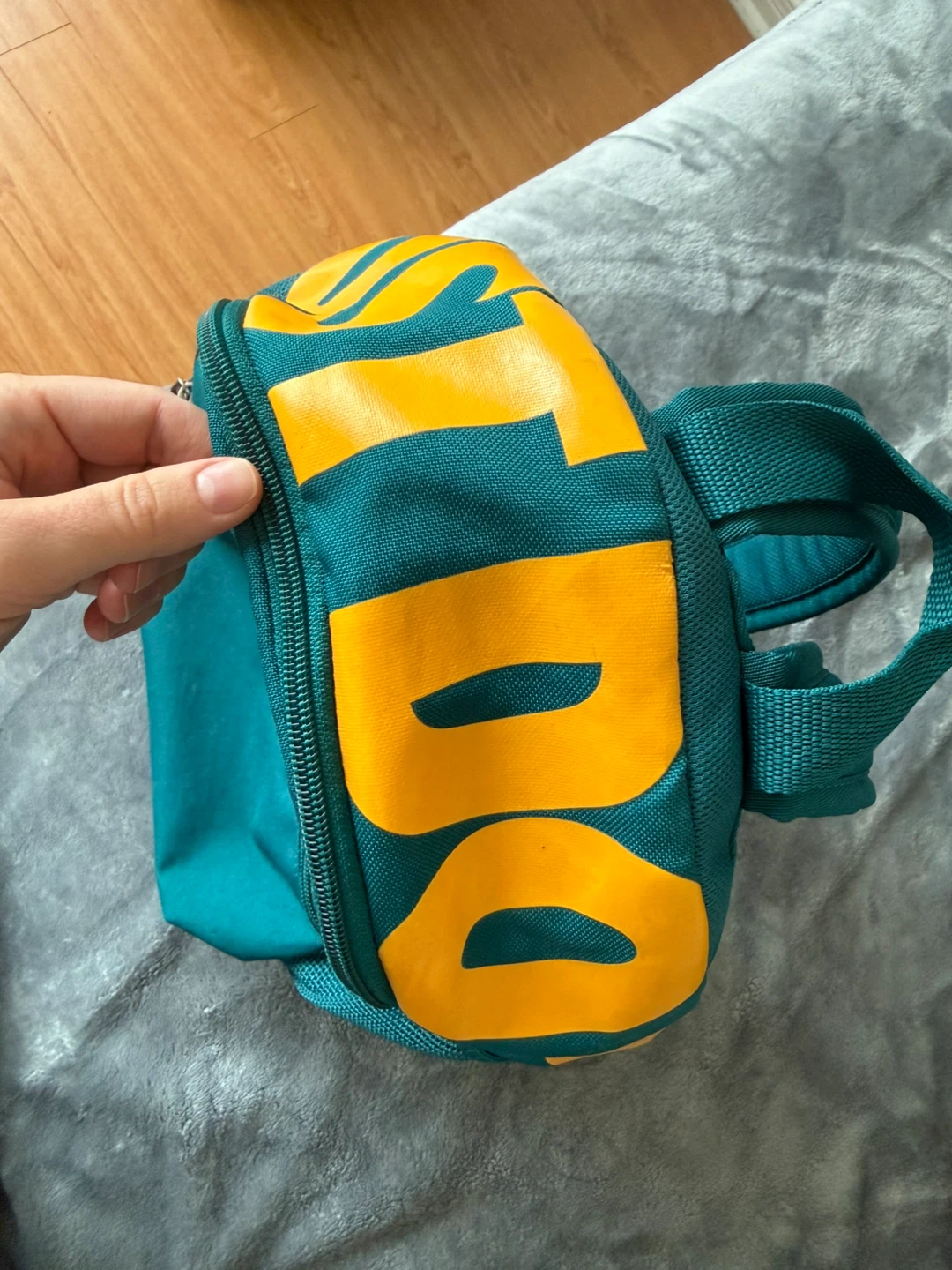 Nike Kids Backpack Teal Orange Swoosh Just Do It - photo 3