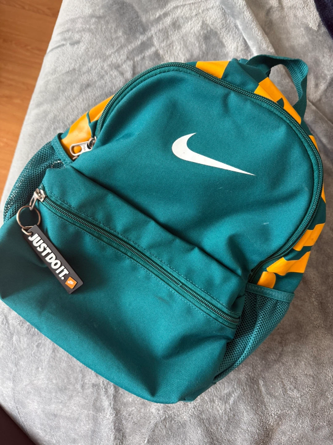 Nike Kids Backpack Teal Orange Swoosh Just Do It - photo 2