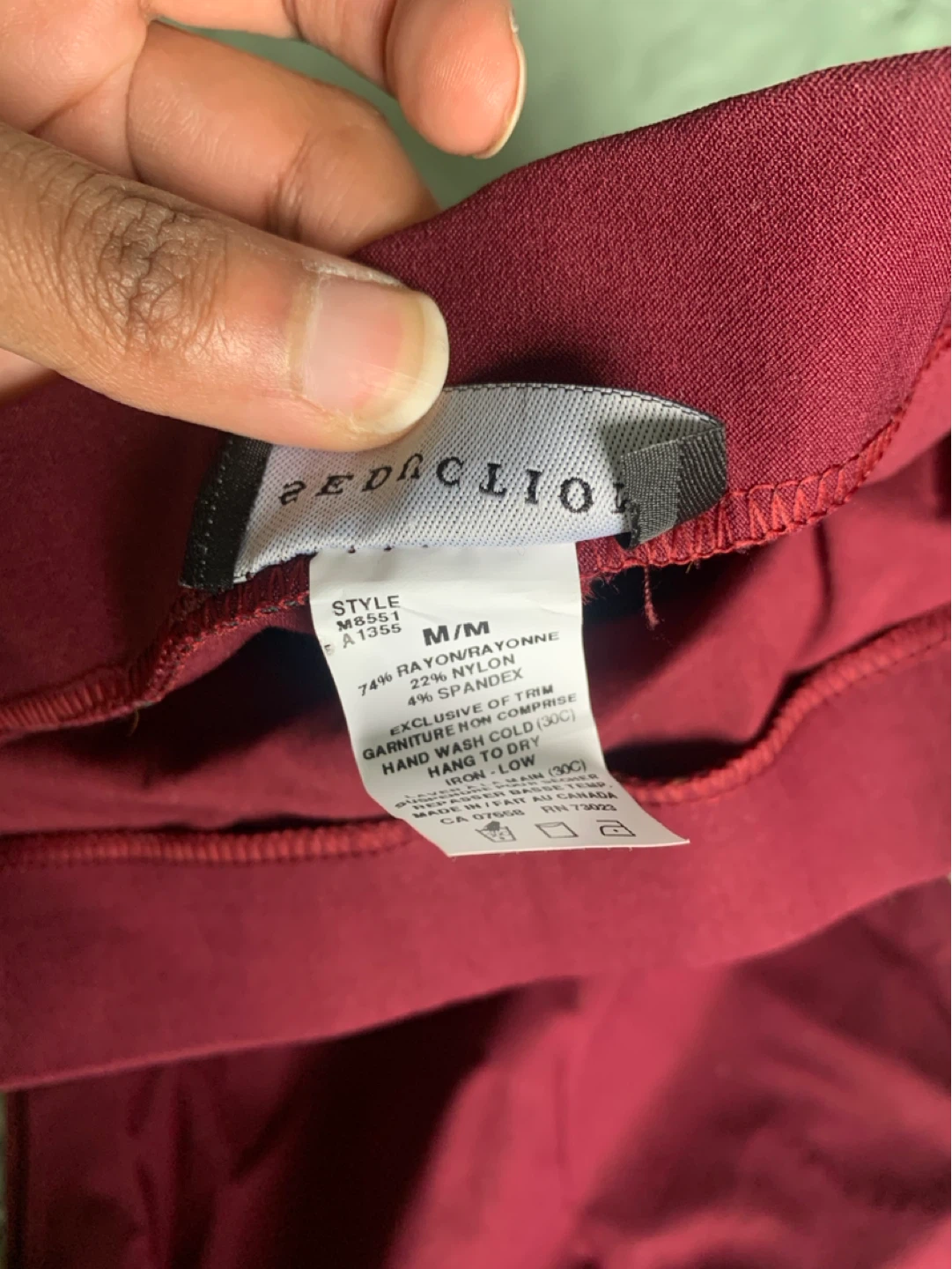 Burgundy Pencil Skirt - Midi - photo 2