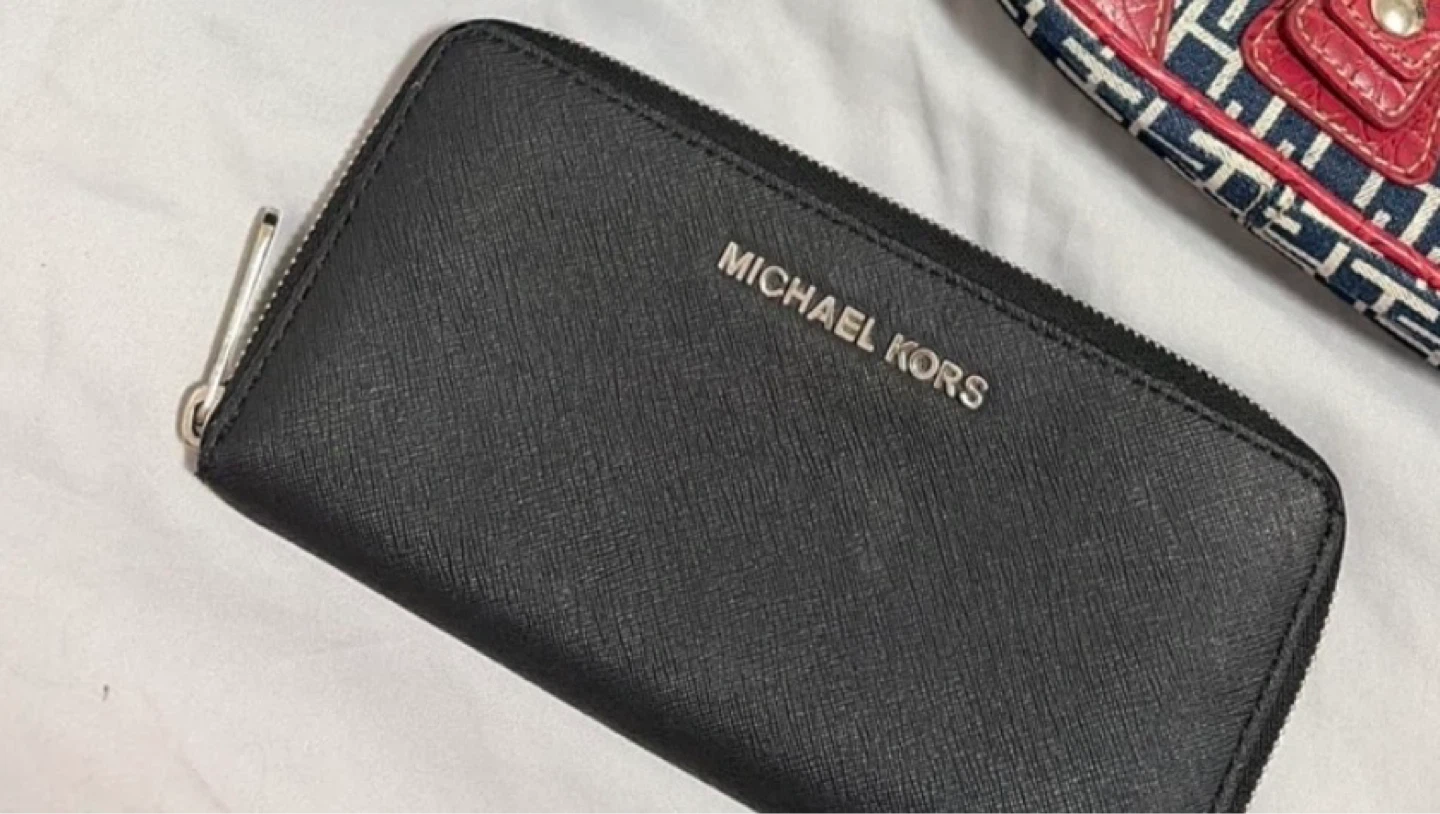 Michael Kors Black Zip Around Wallet