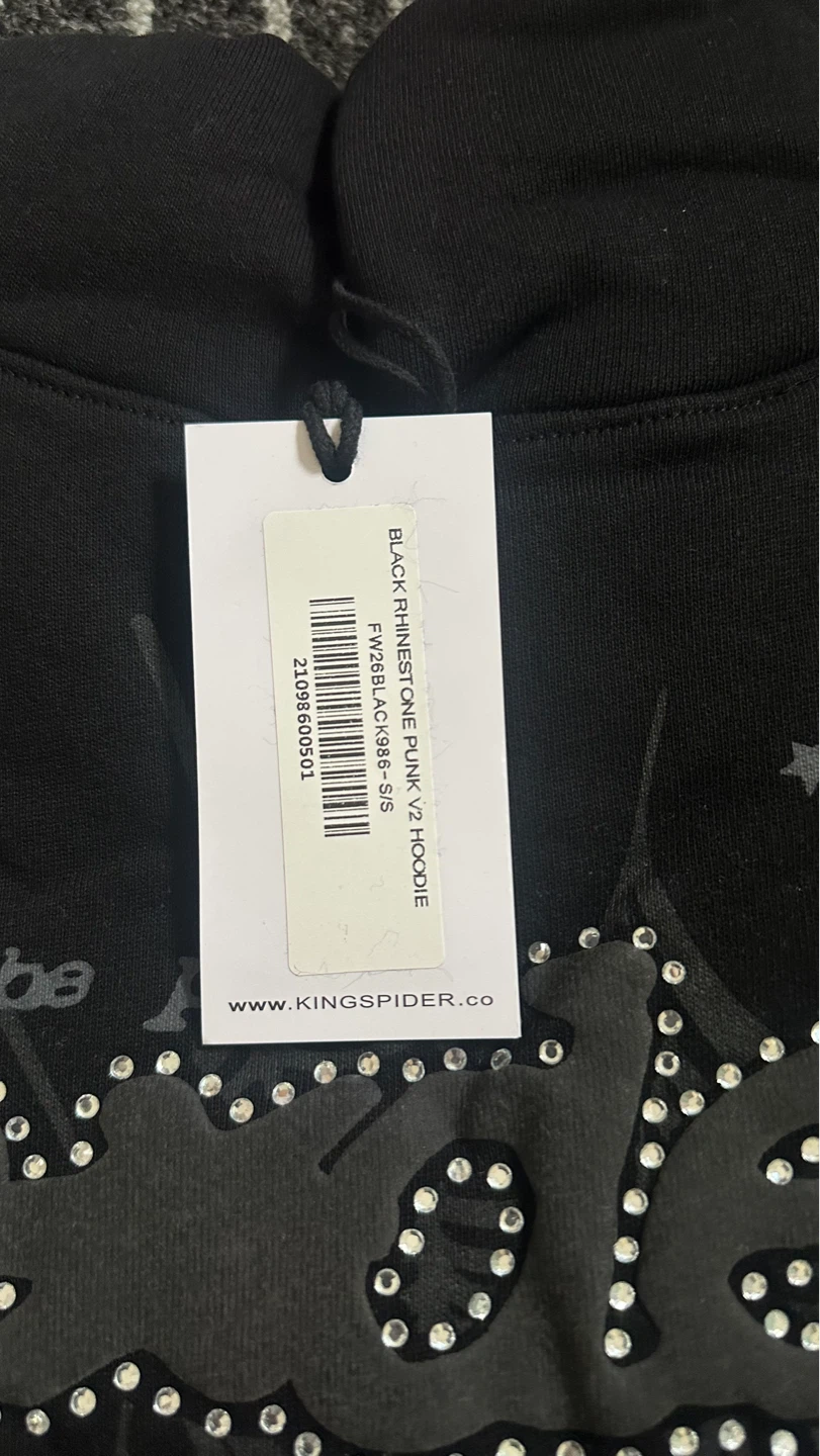 Black V2 sp5der hoodie - photo 3