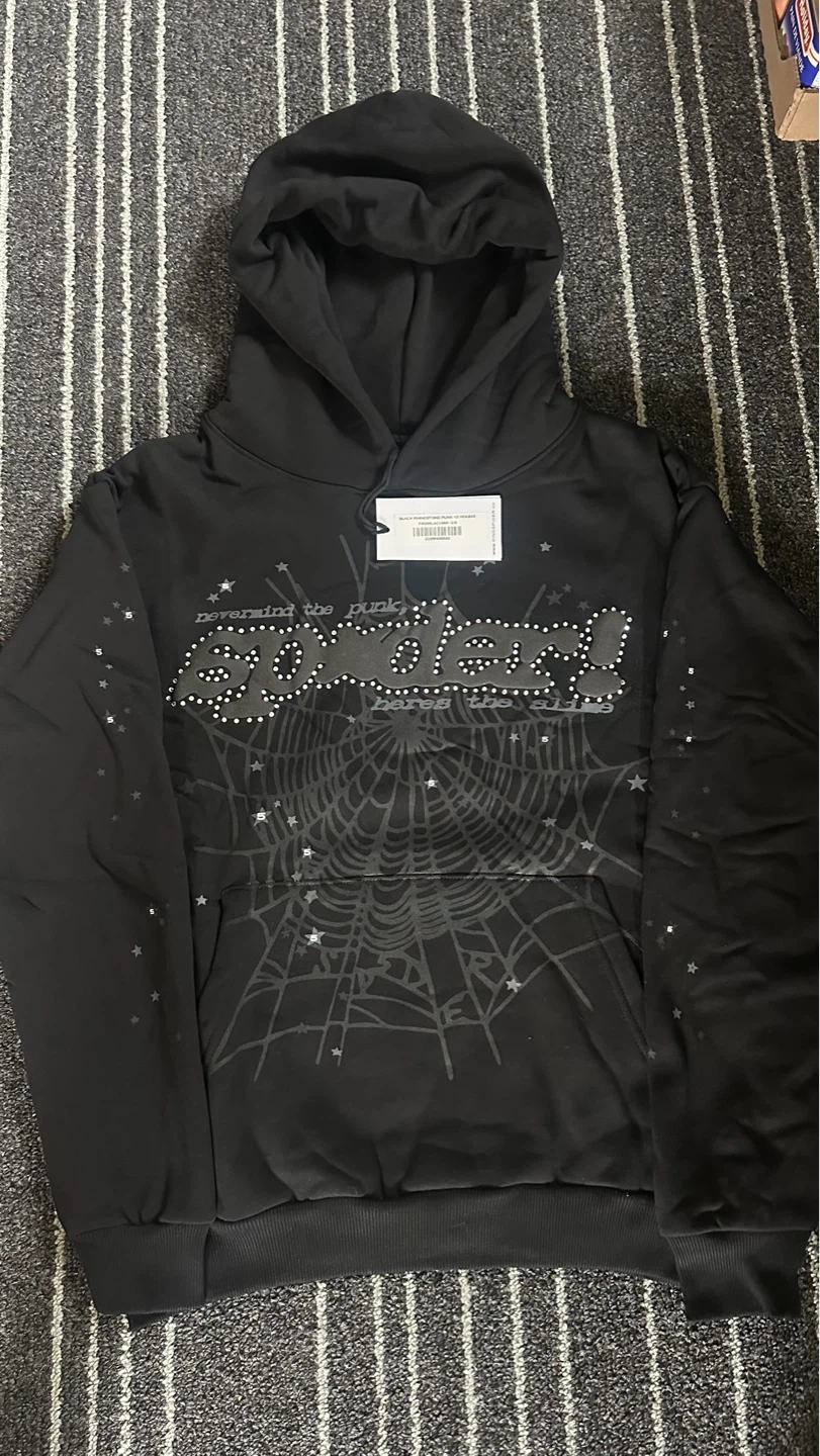 Black V2 sp5der hoodie