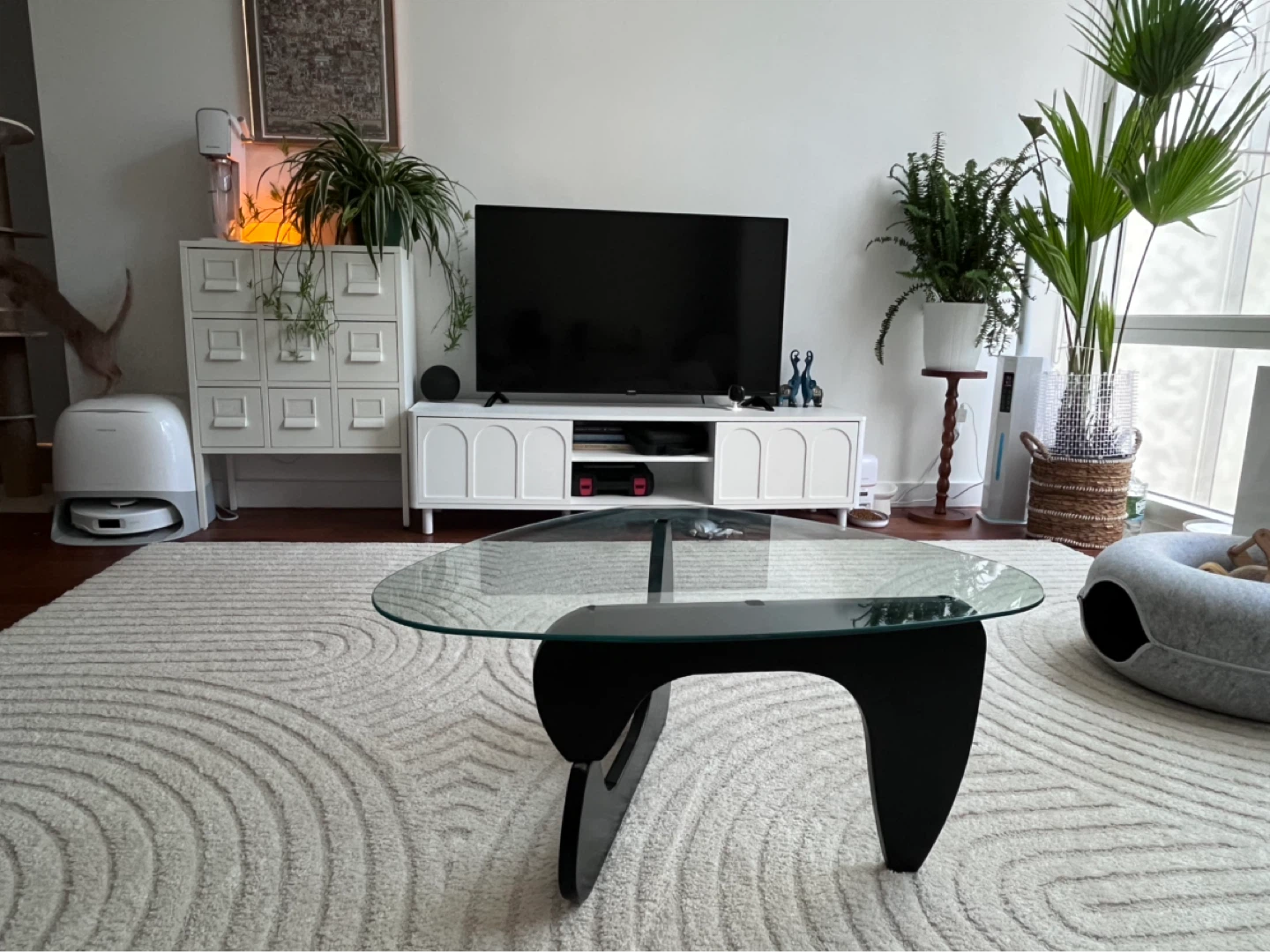 Noguchi Style Coffee Table with Glass Top - photo 2