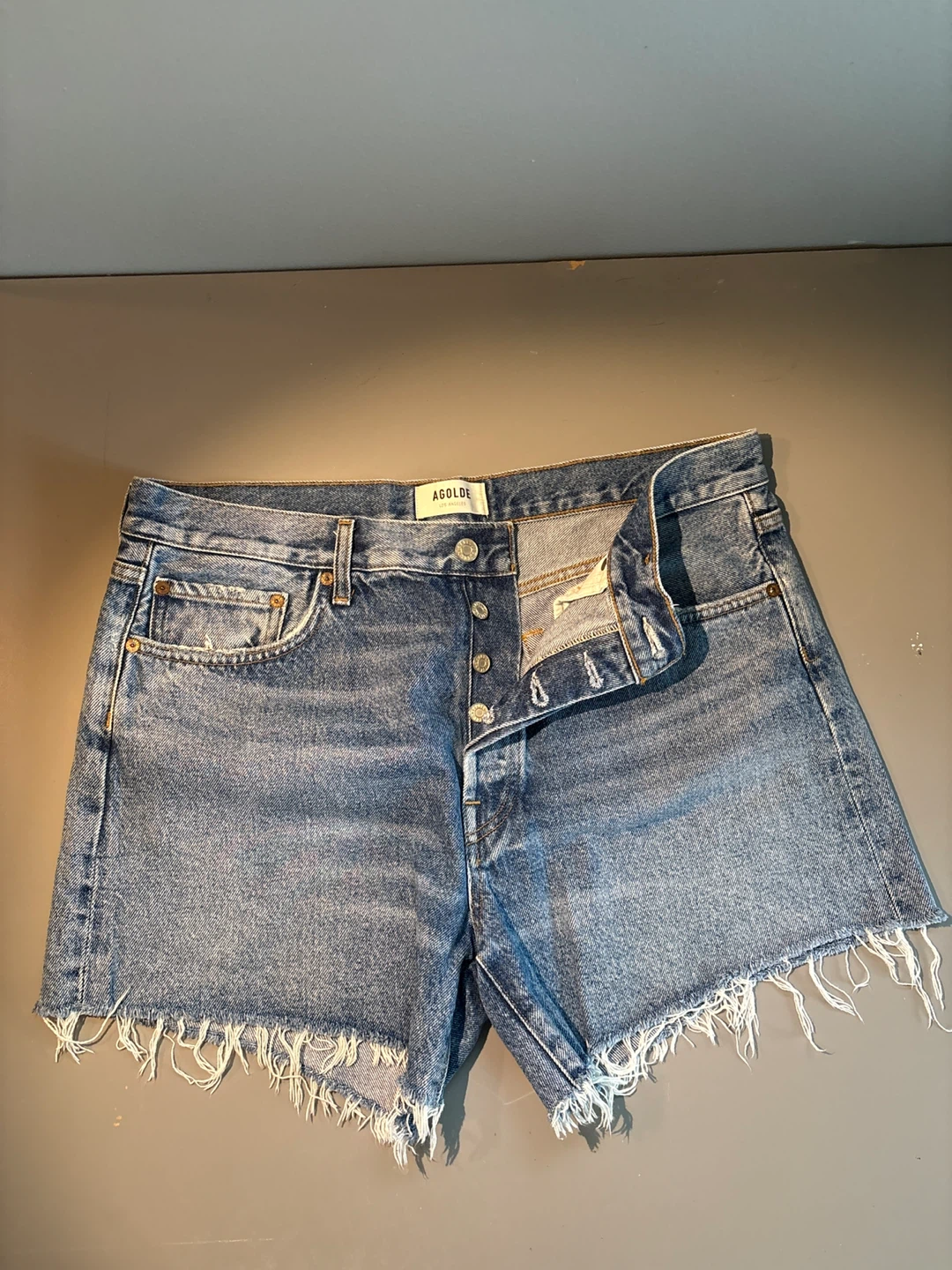 AGOLDE Denim Cutoff Jean Shorts - photo 2