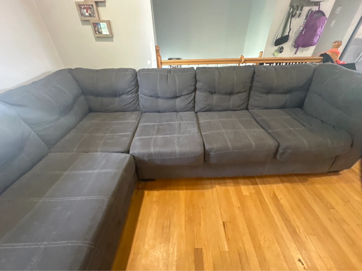 Grey Sectional Sofa with Chaise
