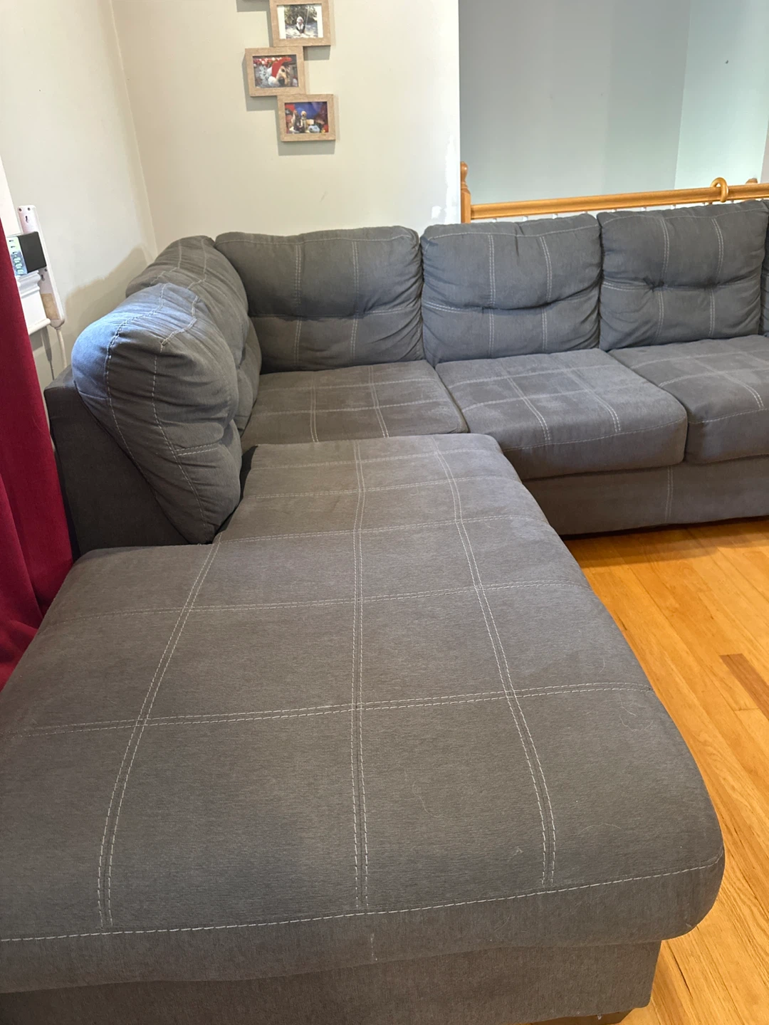 Grey Sectional Sofa with Chaise - photo 2