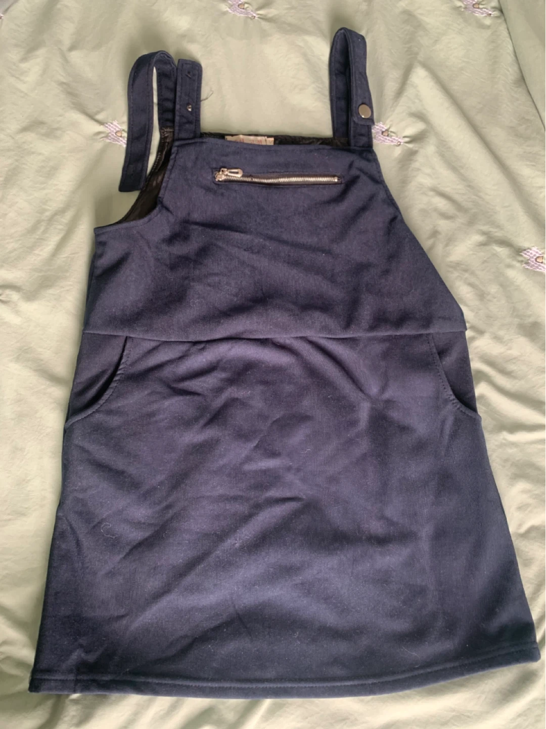 Navy Corduroy Pinafore Dress