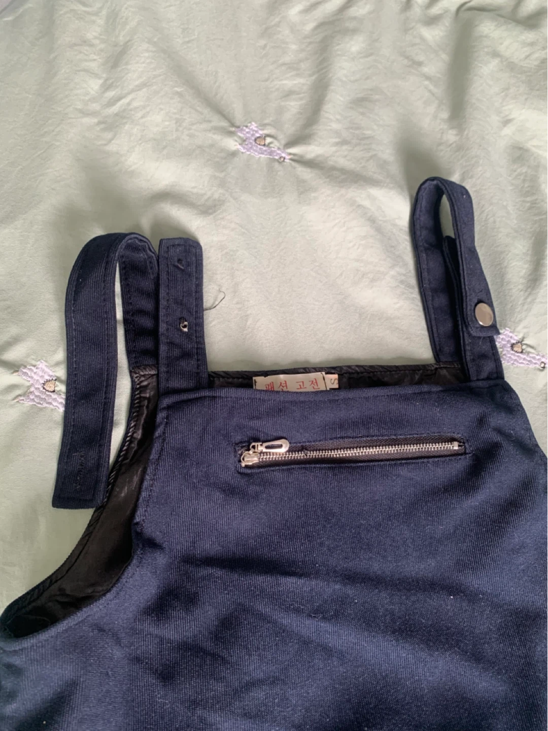 Navy Corduroy Pinafore Dress - photo 3