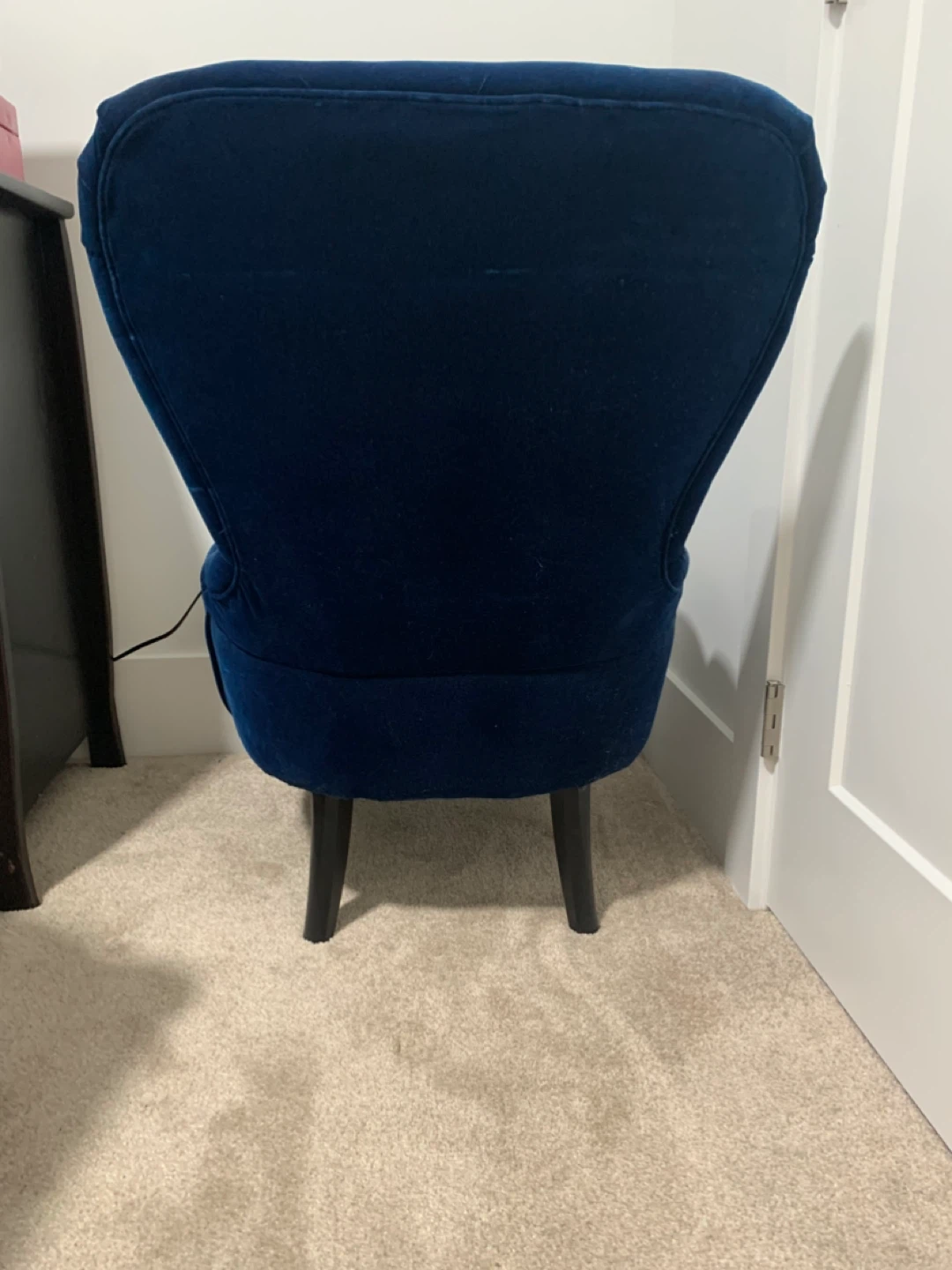 Beautiful Blue Velvet Chair - photo 3