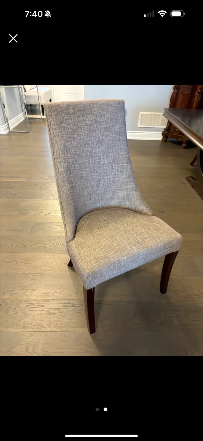 Urban Barn beige dining chairs VGUC ret $2200 - photo 5