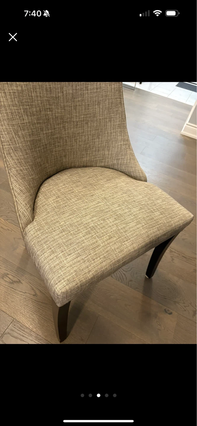 Urban Barn beige dining chairs VGUC ret $2200 - photo 4