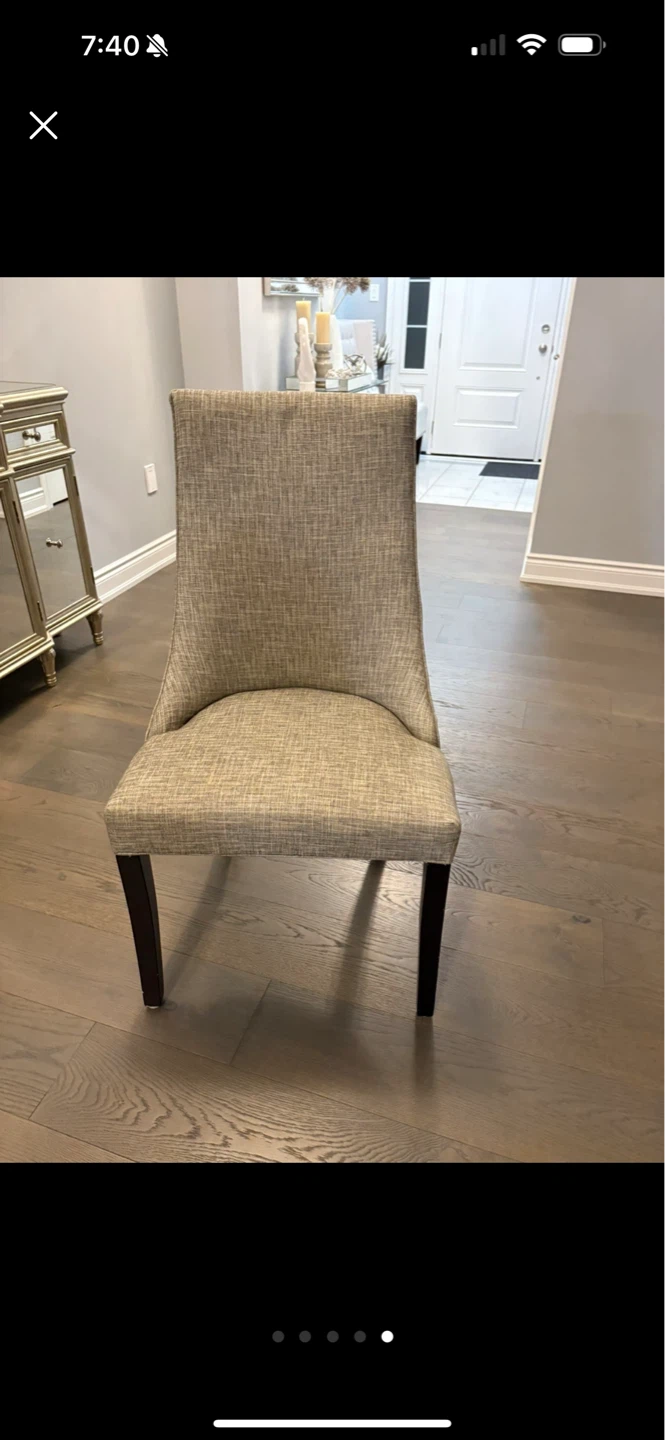 Urban Barn beige dining chairs VGUC ret $2200 - photo 2