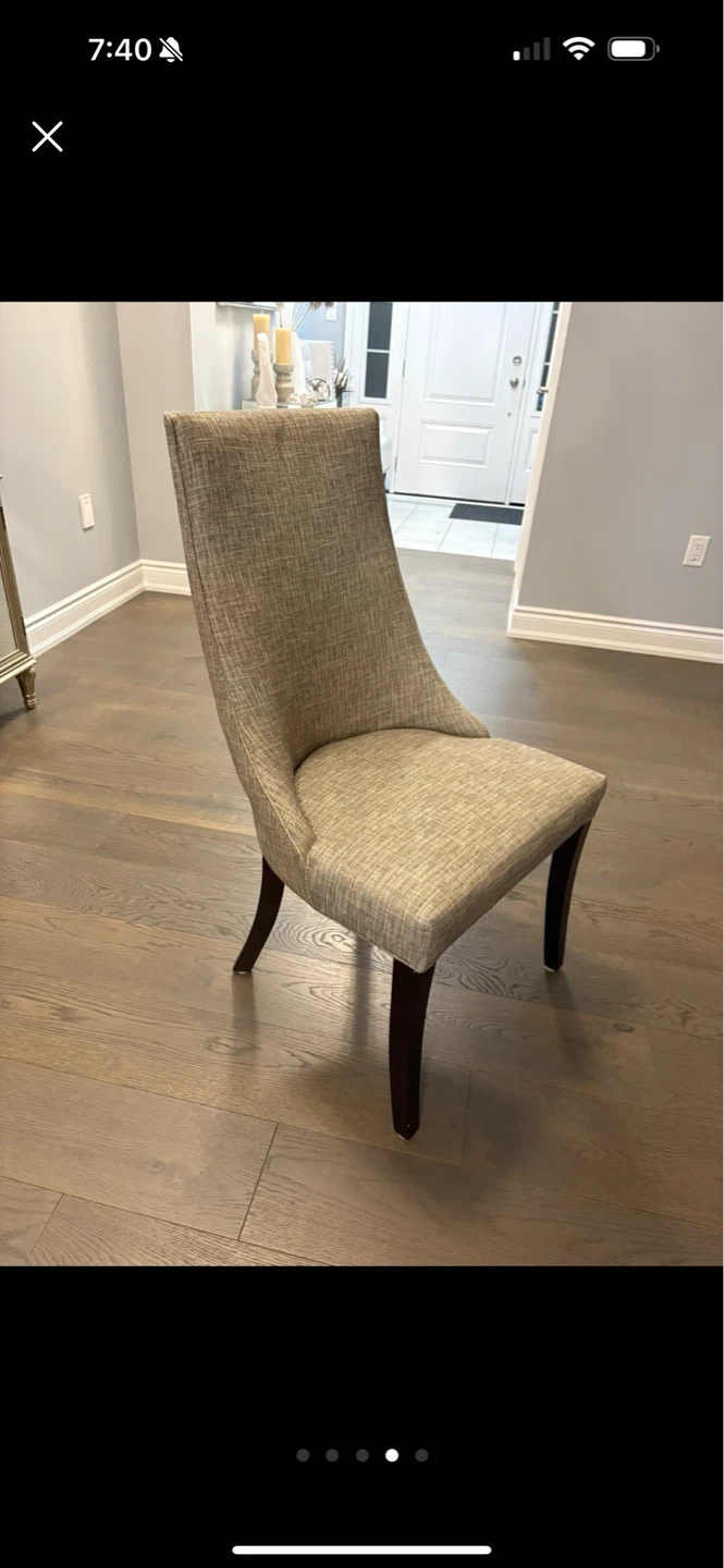 Urban Barn beige dining chairs VGUC ret $2200 - photo 3