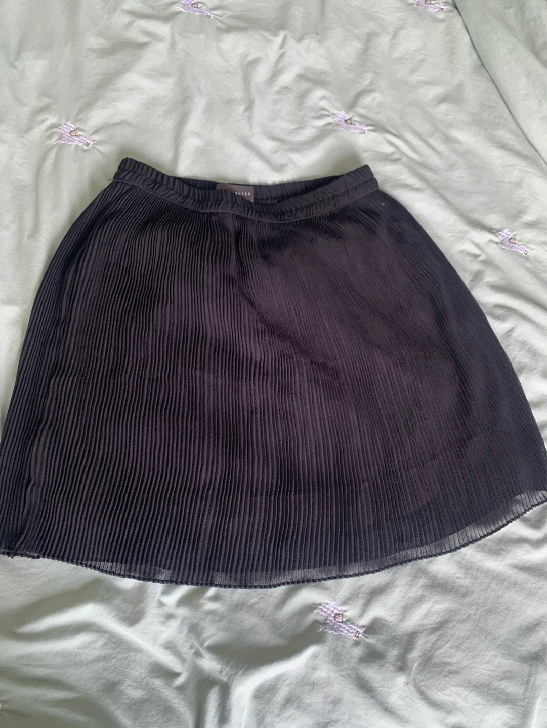 Black Pleated Skirt - Size M