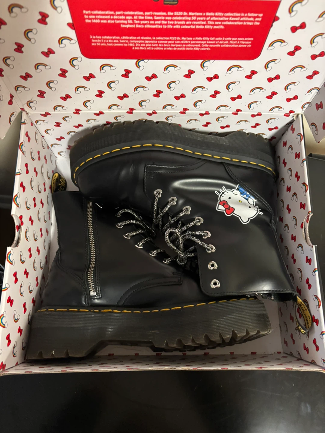 RARE Dr. Martens x Hello Kitty Jadon Platform Boots