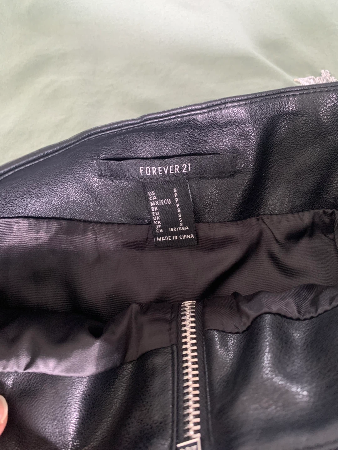 Black Faux Leather Buckle Mini Skirt - photo 3