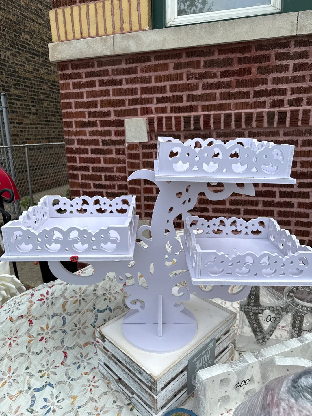 White 3-Tier Dessert Stand