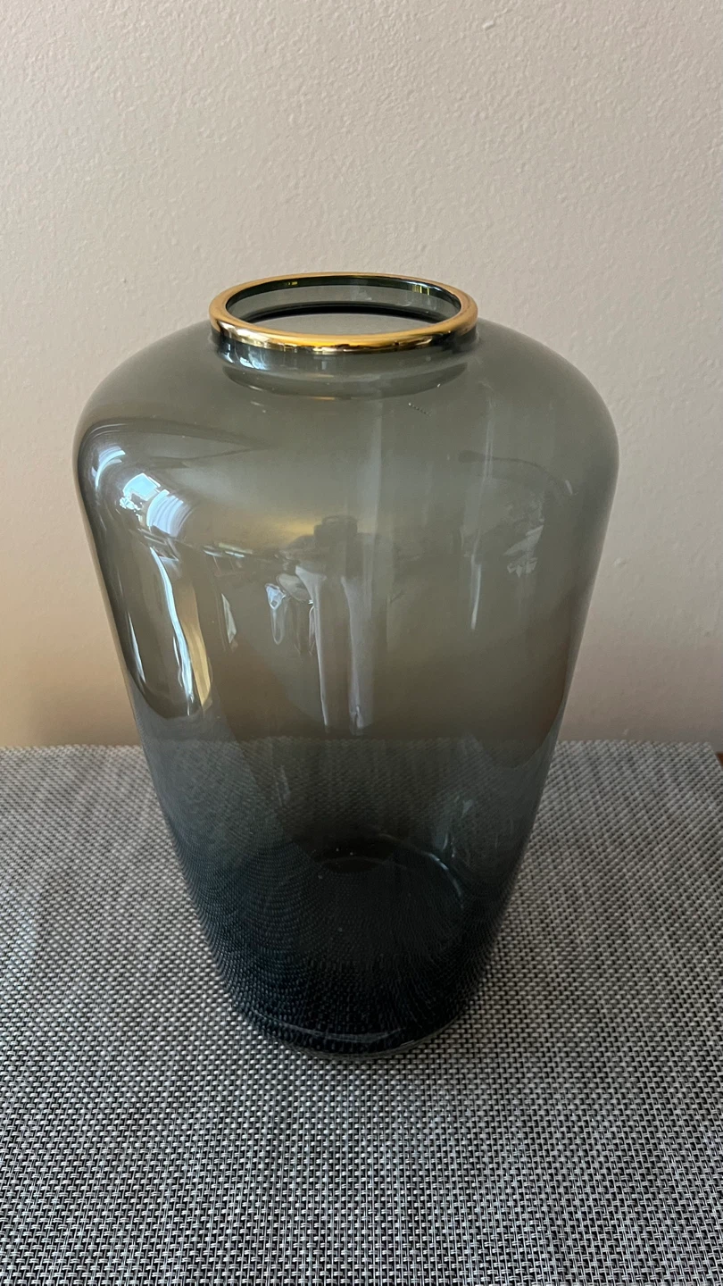 Hotel Collection Gradient Smoke Gray Glass Vase - photo 2