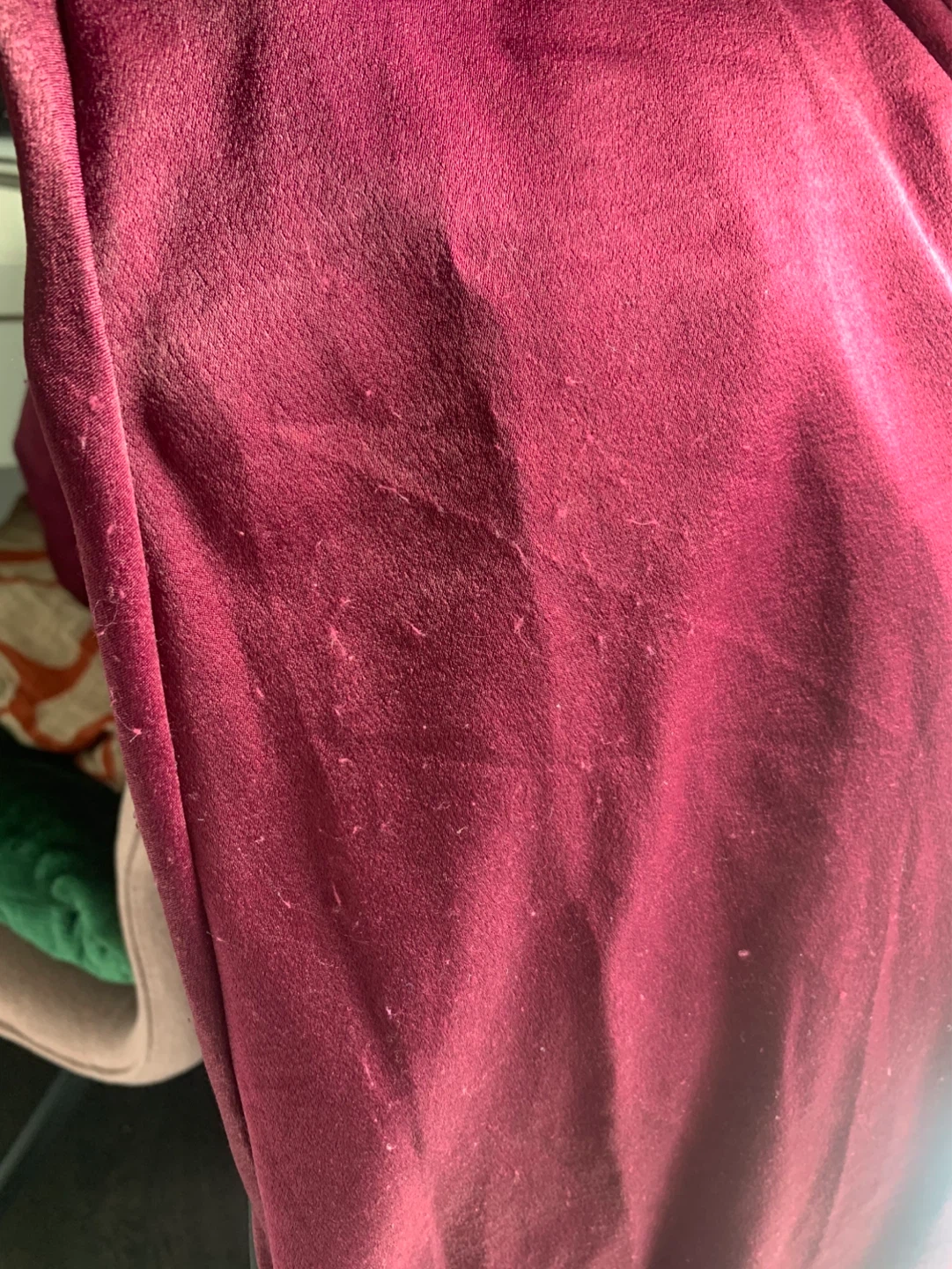 Maroon V-neck Twisted Waist Dress - photo 4