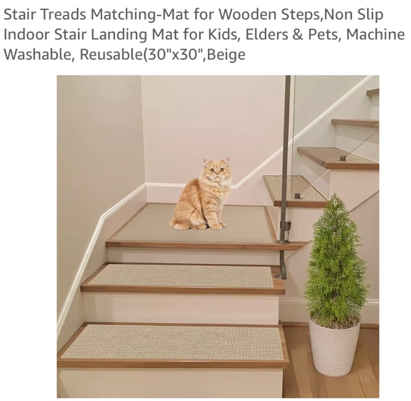 New Carpet Stair Treads 15 Pieces Beige