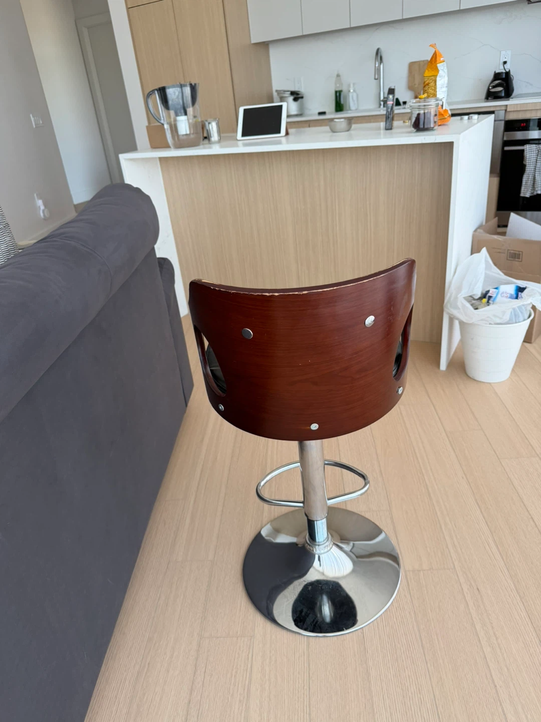 Swivel height adjustable bar stool - photo 2