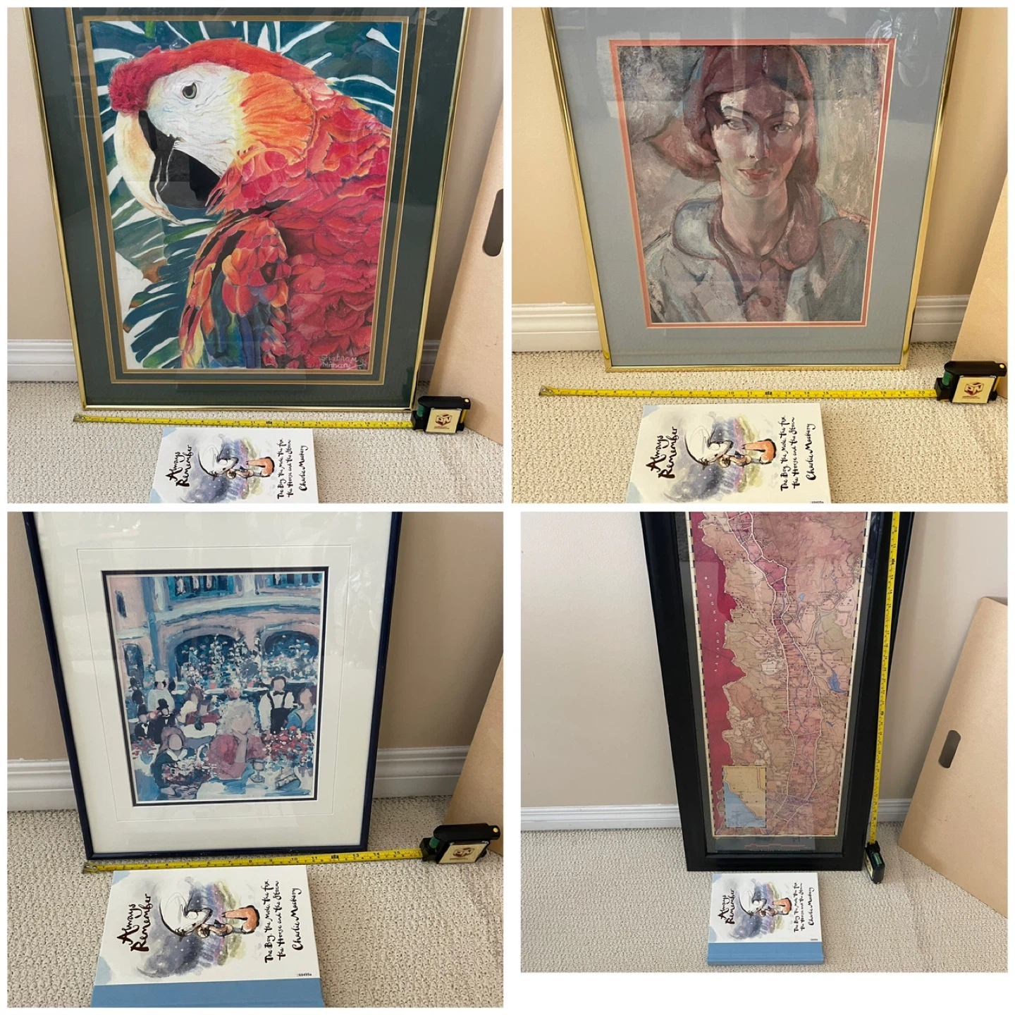 4 Framed Art Pieces