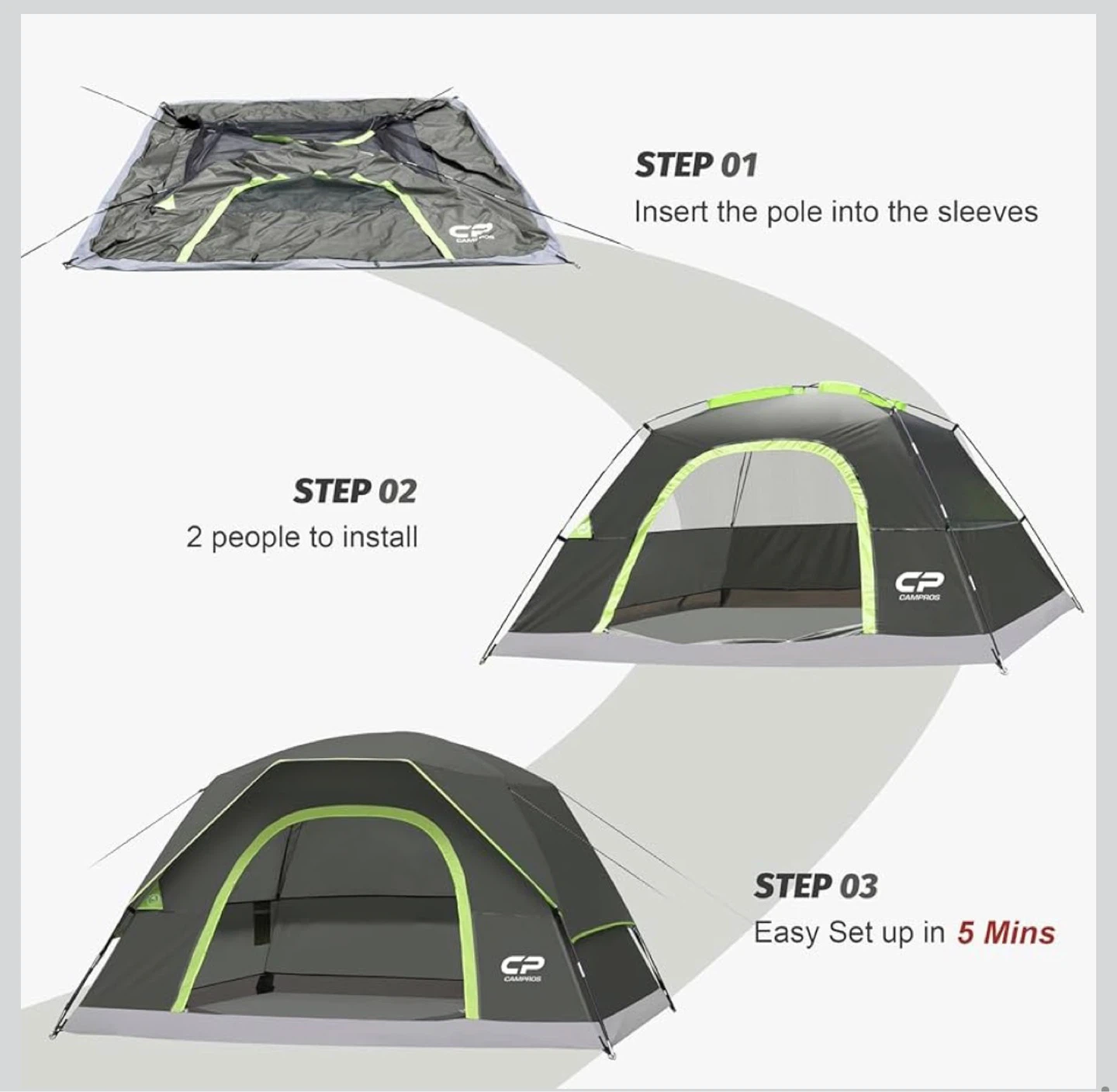CP Campros 2-4 Person Dome Tent - photo 3
