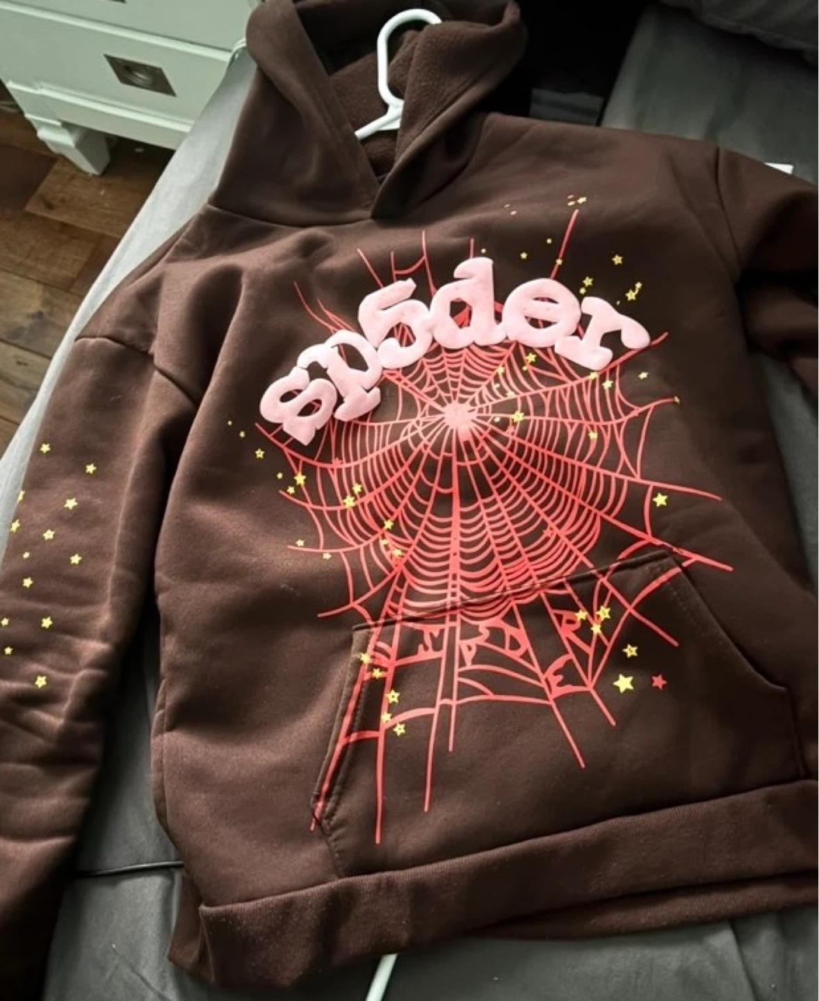 Sp5der hoodie brown
