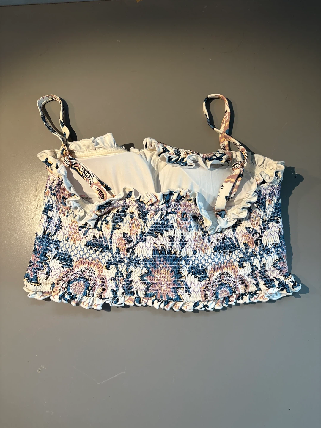 Celandine Smocked Floral Crop Top with Ruffles - photo 4