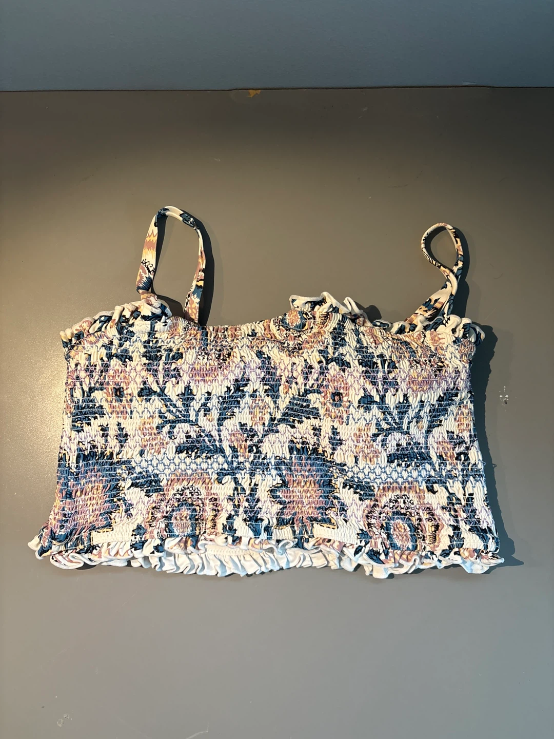Celandine Smocked Floral Crop Top with Ruffles - photo 3