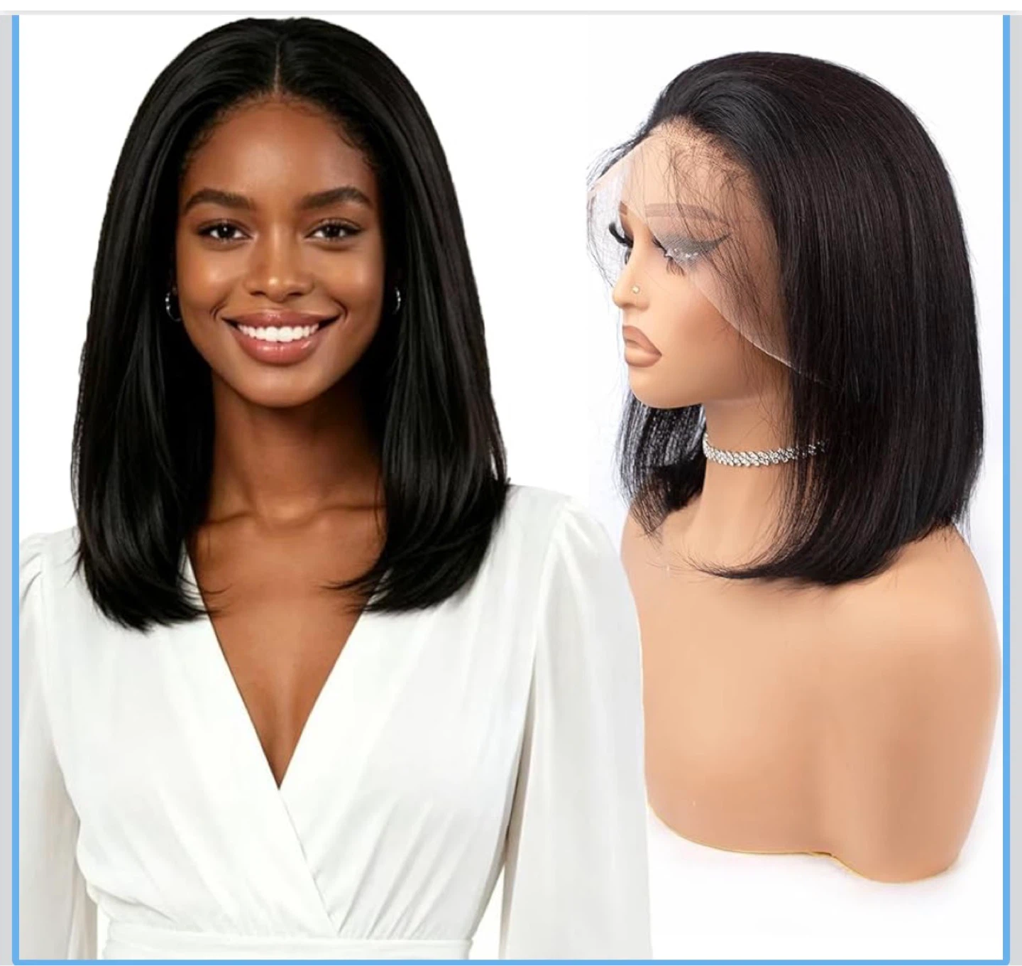 Brazilian Straight HD Lace Front Wigs - 100% Human Hair