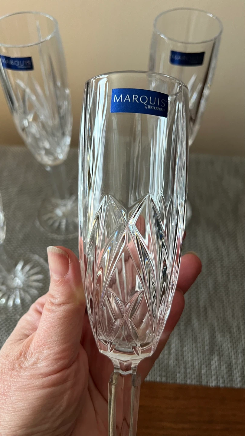 Set of 4 Marquis by Waterford Crystal Brookside Champagne Flutes - photo 5