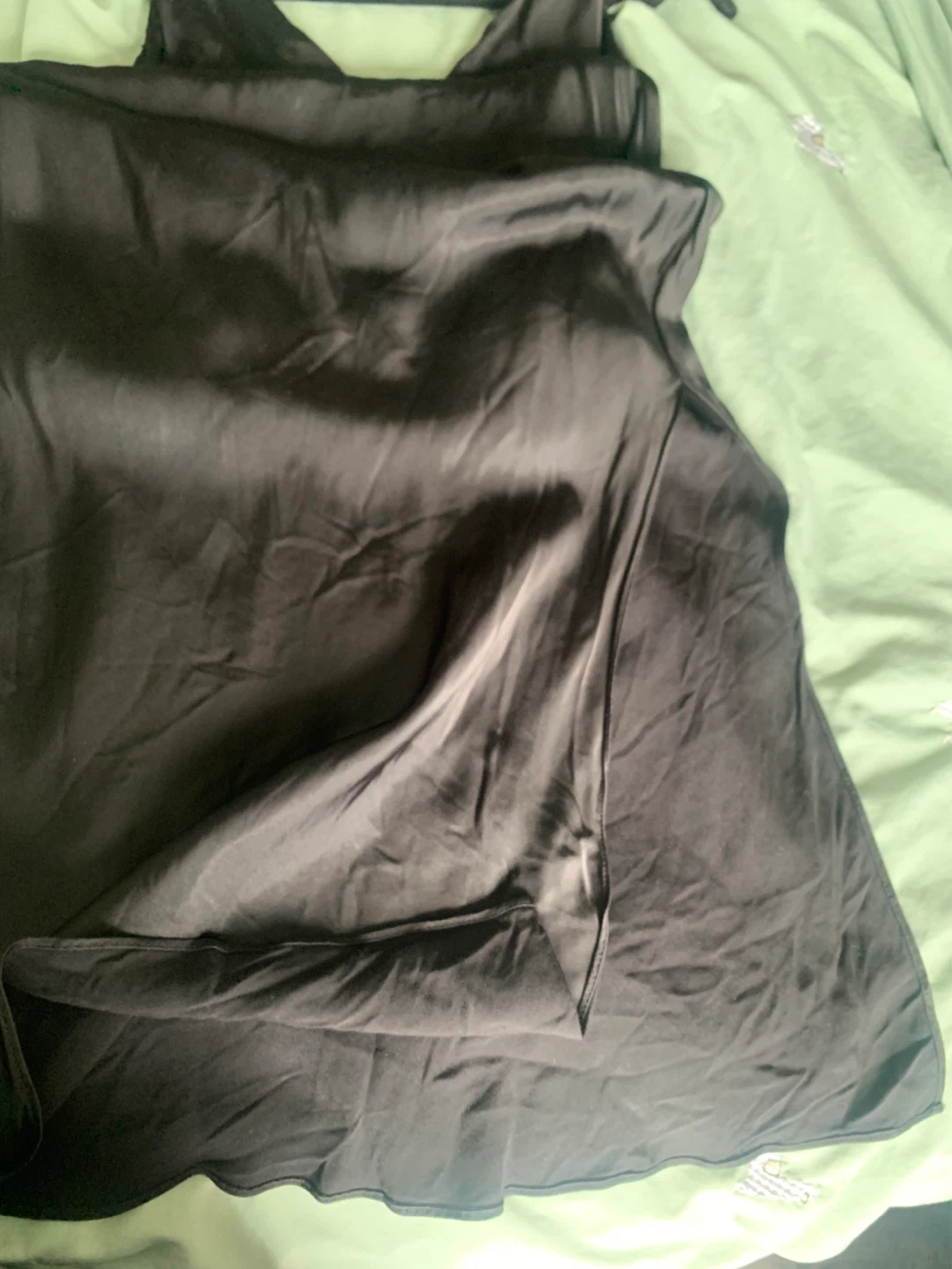 Zara Black Satin Wrap Dress Size Medium - photo 2