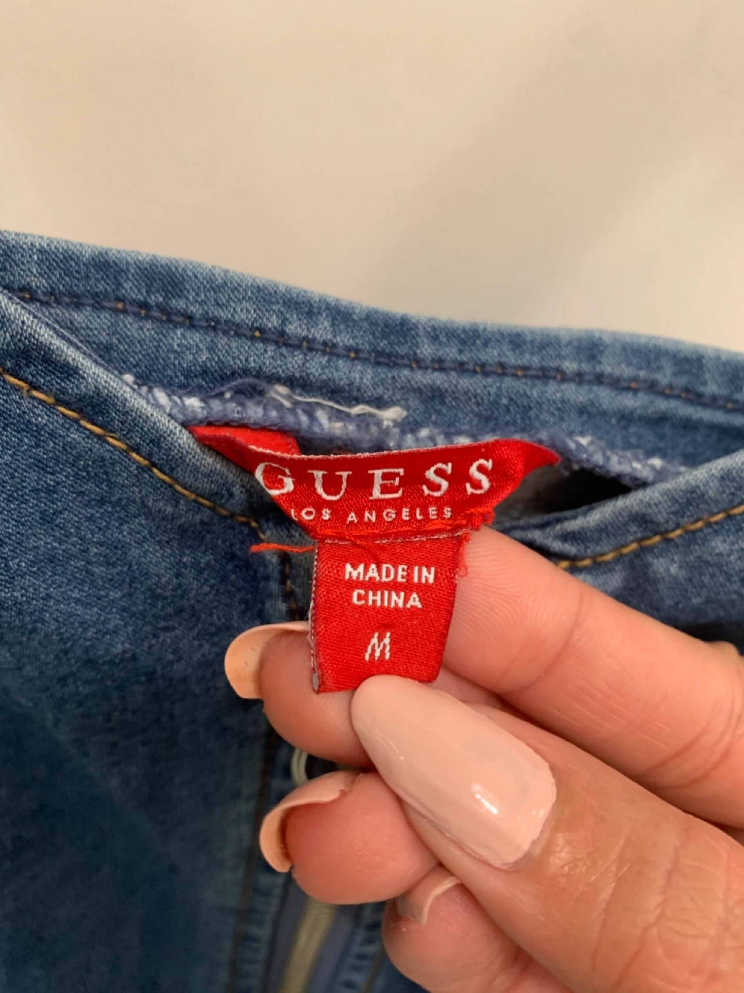 Price Firm! Guess Denim Dress with Zipper Front - Medium - photo 3