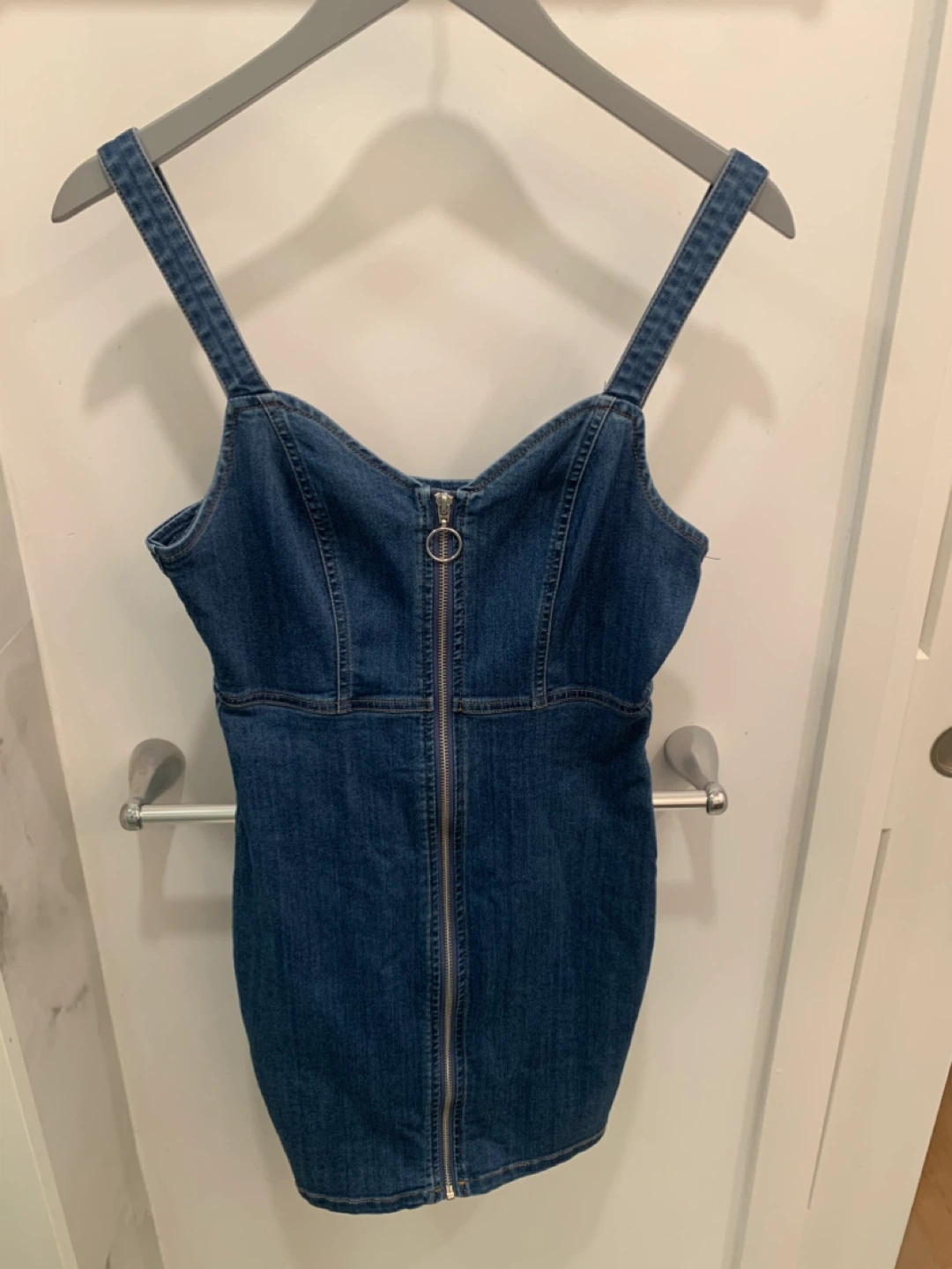 Price Firm! Guess Denim Dress with Zipper Front - Medium