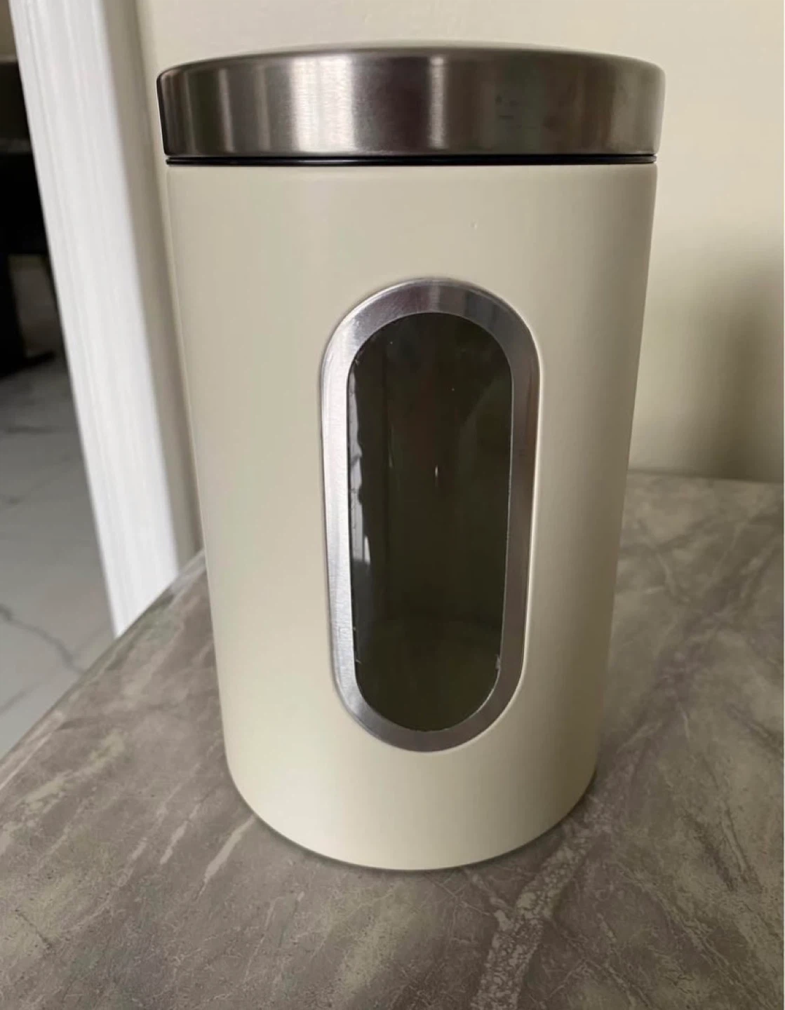 Set of 3 Cream Canisters with Stainless Steel Lids - photo 2
