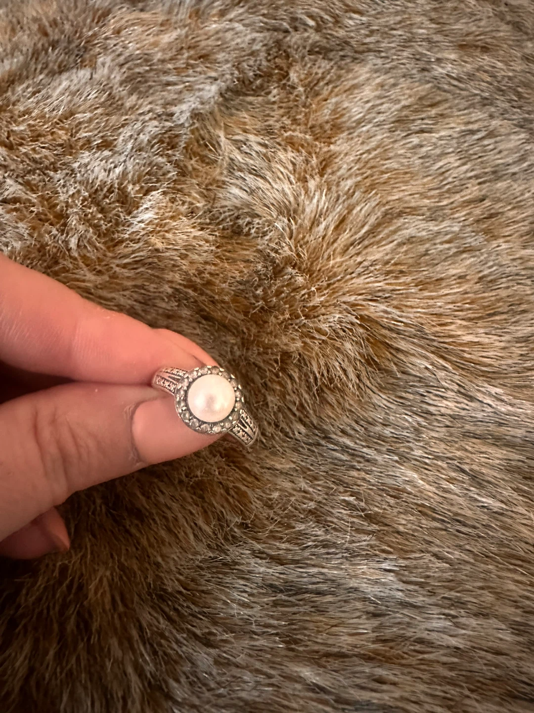 Pearl and Cubic Zirconia Ring - photo 3