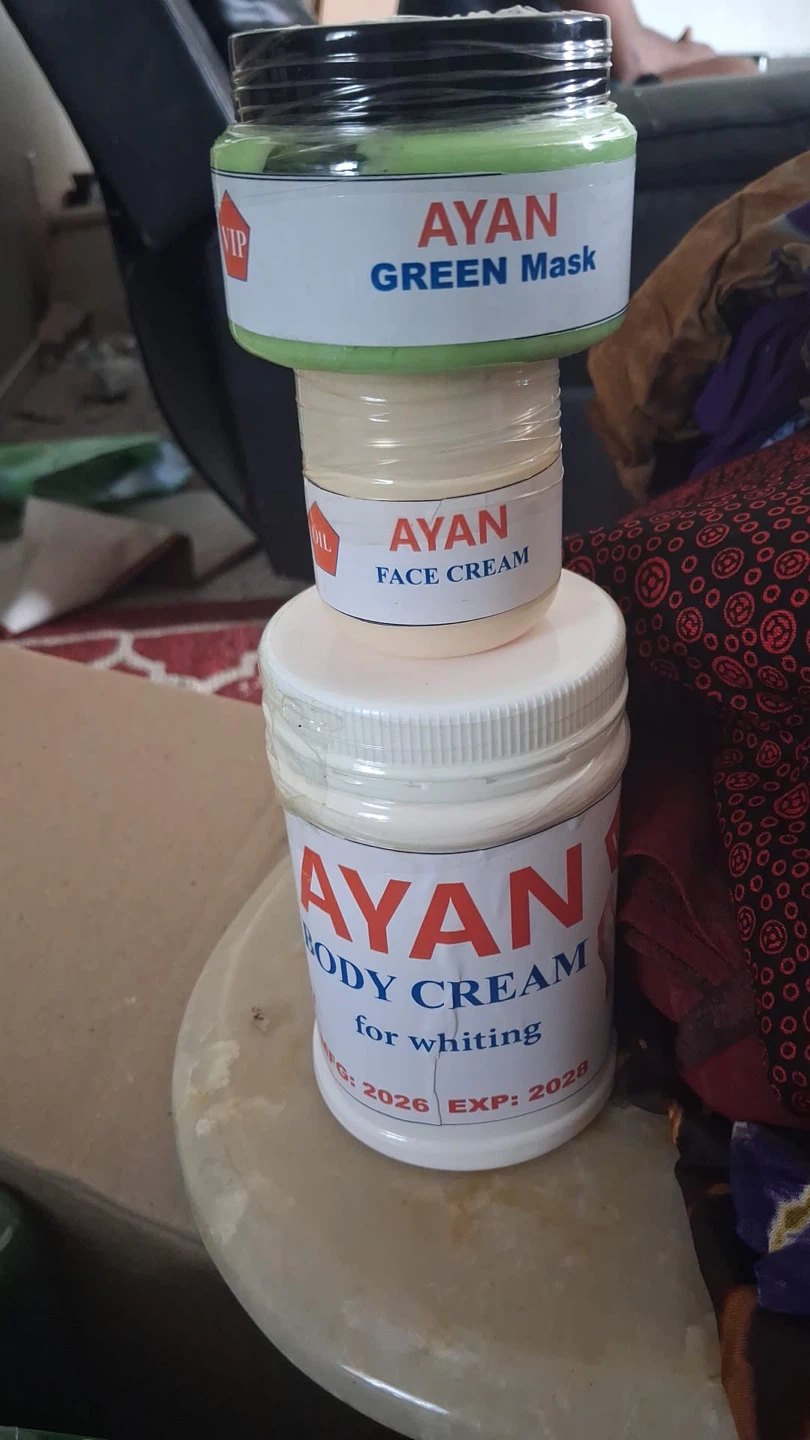 AYAN Green Mask, Face Cream & Body Cream Set