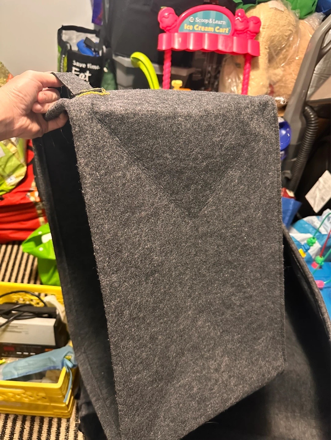 Grey Felt Storage Bin - photo 2