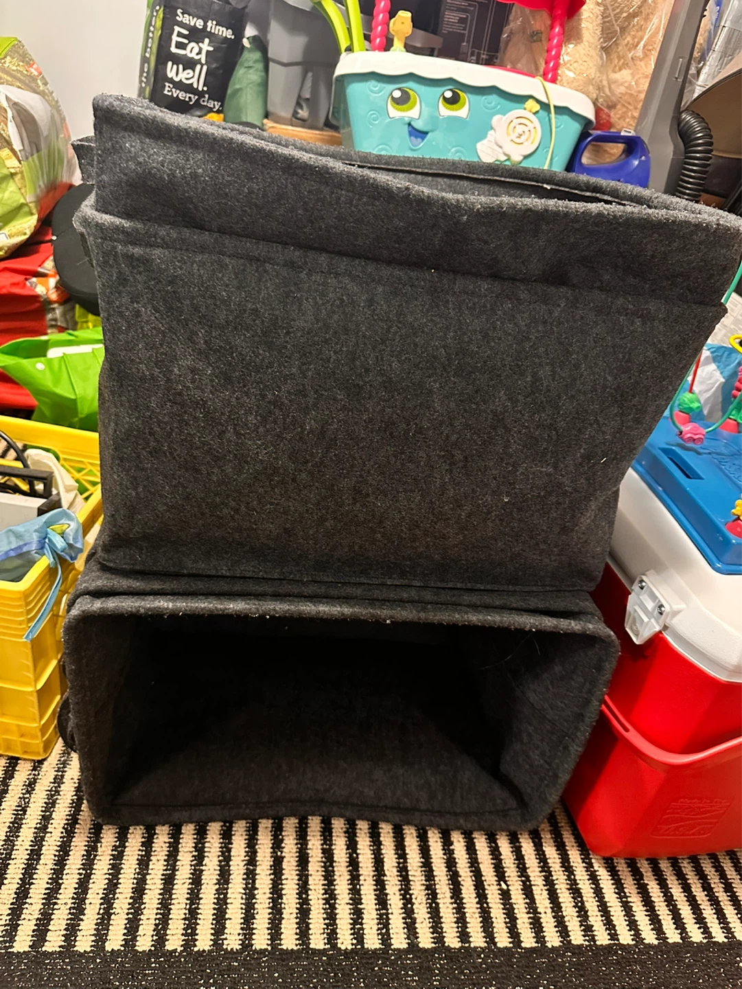 Grey Felt Storage Bin