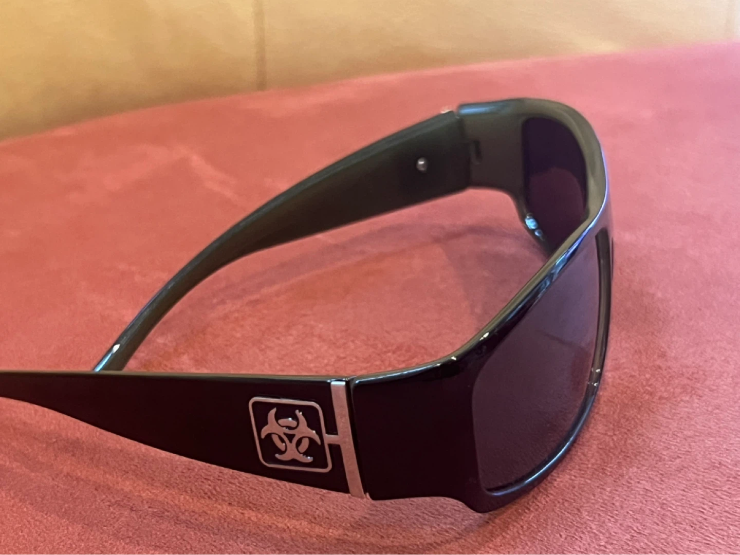 Biohazard Black Wrap Sunglasses