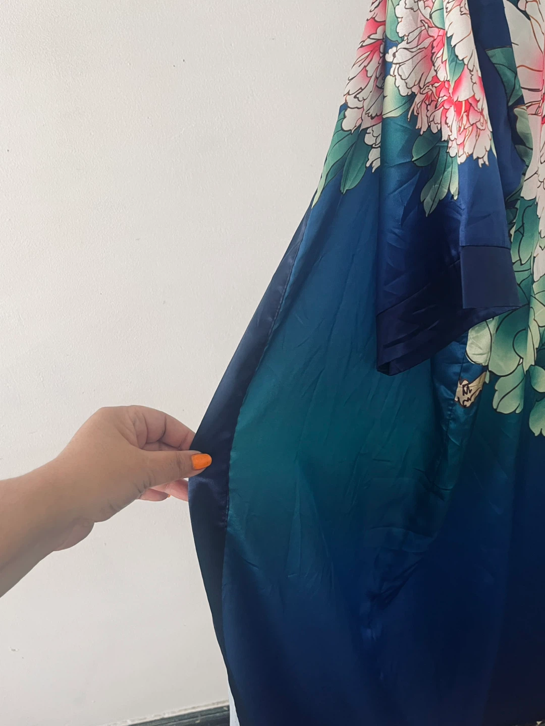 Blue floral kimono robe - photo 5