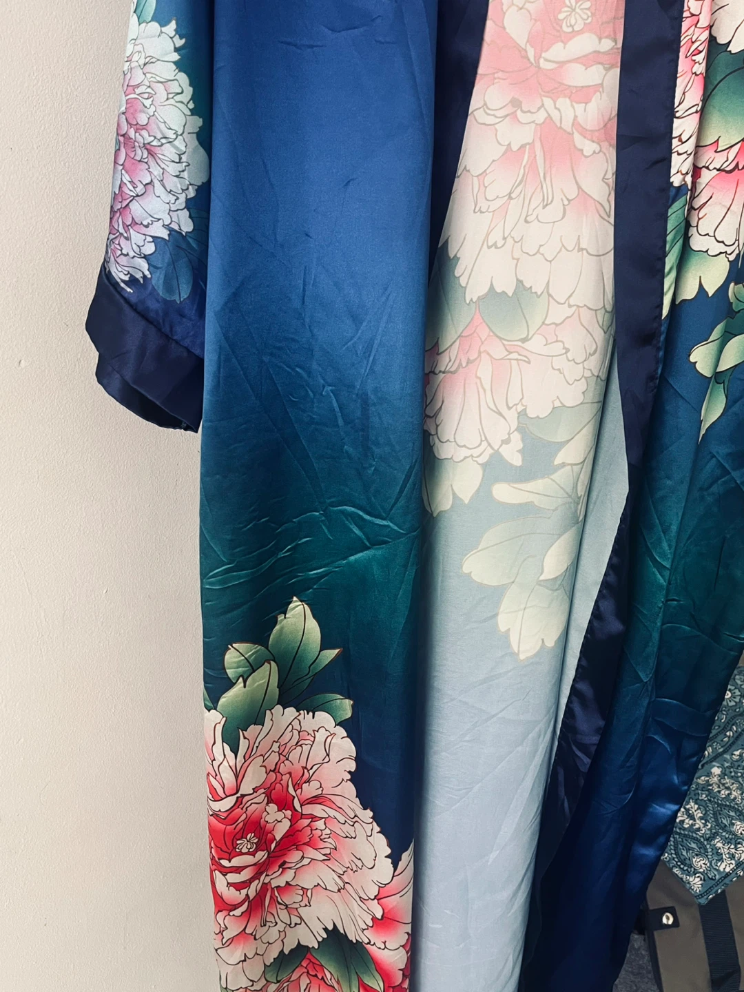 Blue floral kimono robe - photo 4